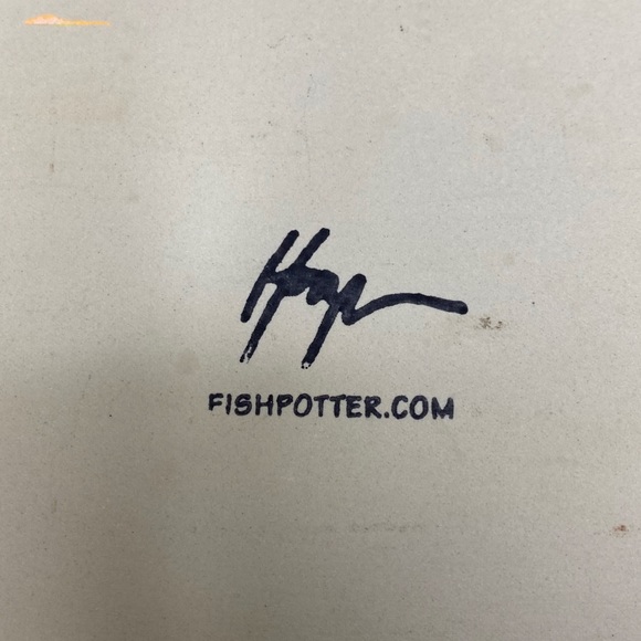 Studio Art Pottery Green Stamped Crosses Serving Tray Entry Table Tray Glazed - Picture 4 of 7